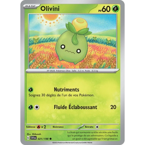 Carte Olivini - Commune (Brillante) de Pokémon Écarlate et Violet 021/198