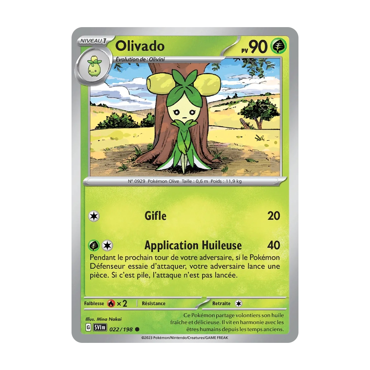 Carte Olivado - Commune (Brillante) de Pokémon Écarlate et Violet 022/198