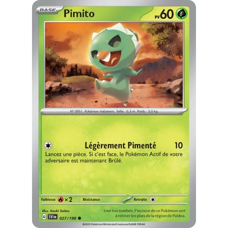 Carte Pimito - Commune (Brillante) de Pokémon Écarlate et Violet 027/198