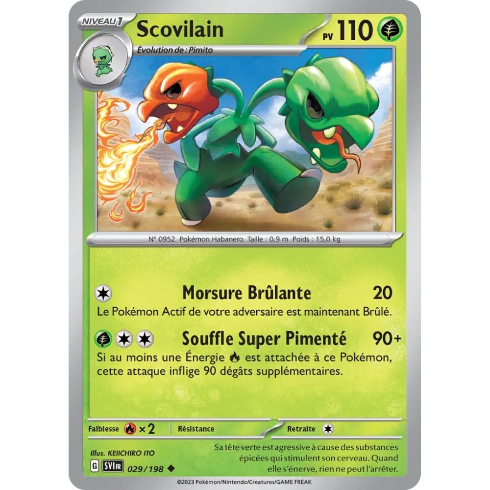 Carte Scovilain - Peu commune (Brillante) de Pokémon Écarlate et Violet 029/198