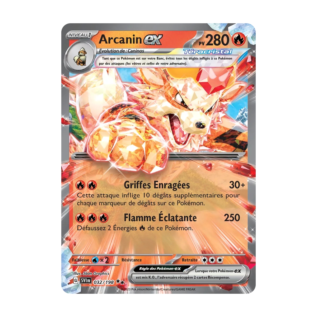 Carte Arcanin - Double rare de Pokémon Écarlate et Violet 032/198