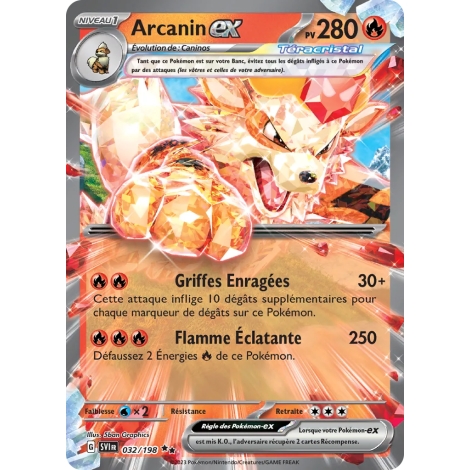 Carte Arcanin - Double rare de Pokémon Écarlate et Violet 032/198