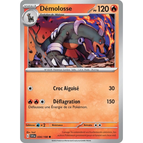 Démolosse - Commune (Brillante) de Pokémon Écarlate et Violet 034/198