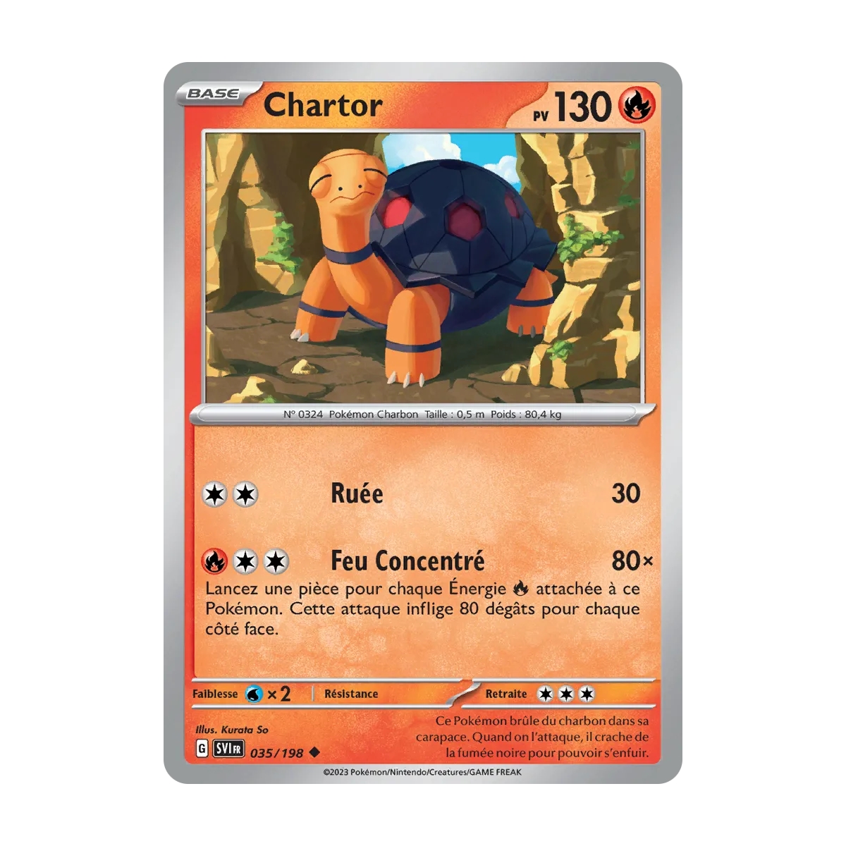 Chartor 035/198 : Joyau Peu commune (Brillante) de l'extension Pokémon Écarlate et Violet