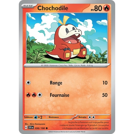 Chochodile 036/198 : Joyau Commune (Brillante) de l'extension Pokémon Écarlate et Violet