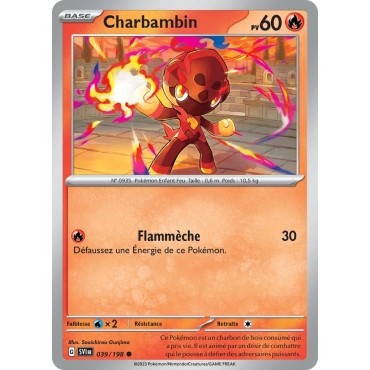 Charbambin - Commune (Brillante) de Pokémon Écarlate et Violet 039/198