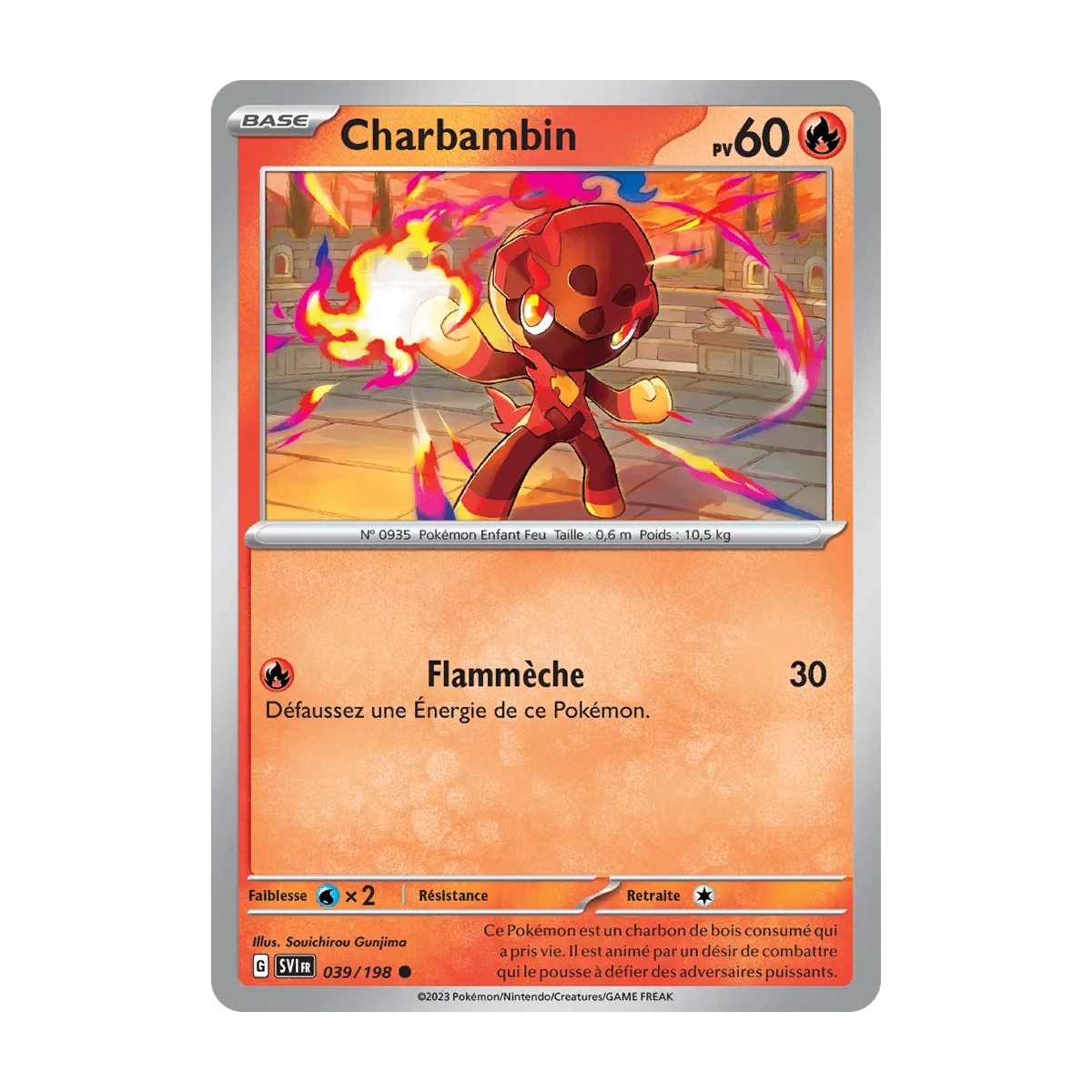 Charbambin - Commune (Brillante) de Pokémon Écarlate et Violet 039/198