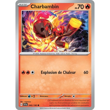 Charbambin 040/198 : Joyau Commune (Brillante) de l'extension Pokémon Écarlate et Violet