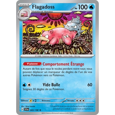 Carte Flagadoss Rare (Brillante) de Pokémon Écarlate et Violet 043/198