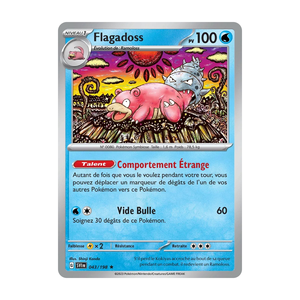 Carte Flagadoss Rare (Brillante) de Pokémon Écarlate et Violet 043/198