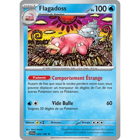 Carte Flagadoss Rare (Brillante) de Pokémon Écarlate et Violet 043/198