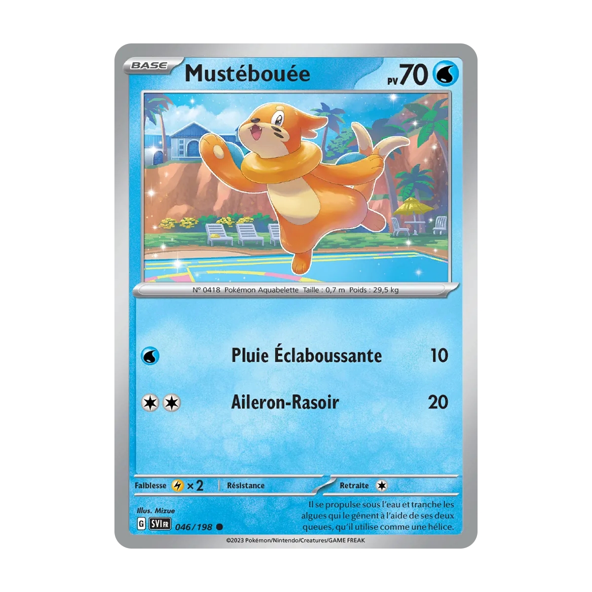 Mustébouée - Commune (Brillante) de Pokémon Écarlate et Violet 046/198
