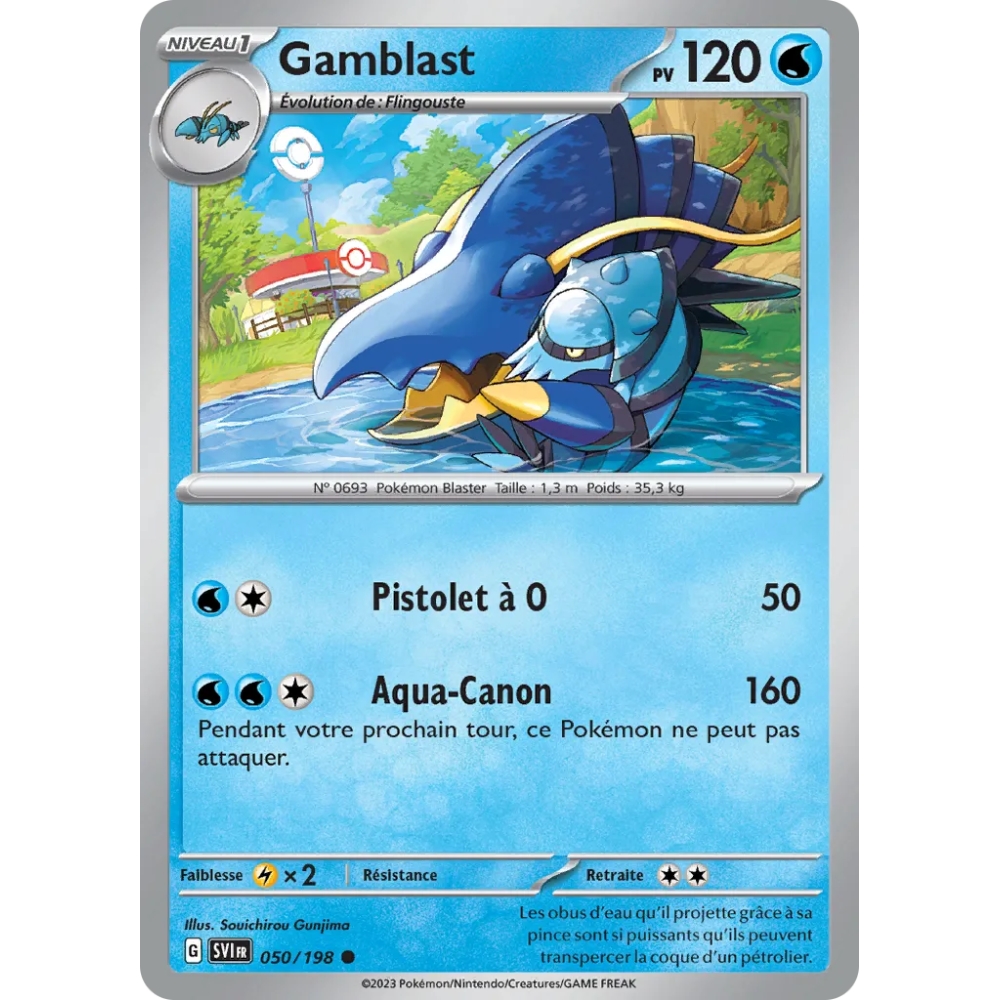 Carte Gamblast - Commune (Brillante) de Pokémon Écarlate et Violet 050/198