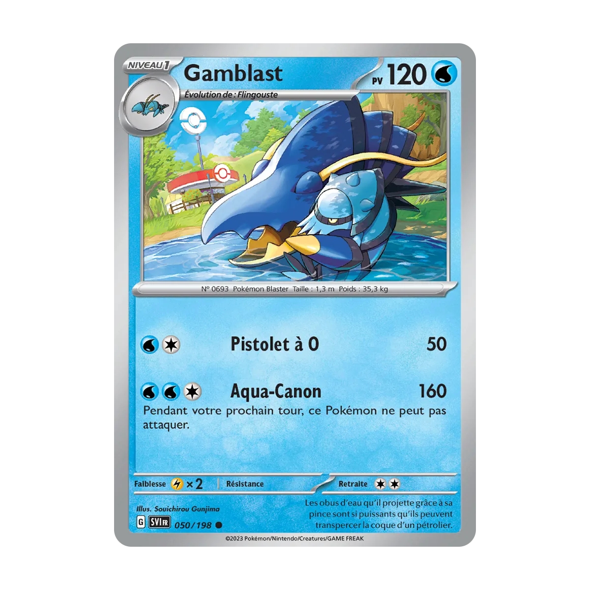 Carte Gamblast - Commune (Brillante) de Pokémon Écarlate et Violet 050/198