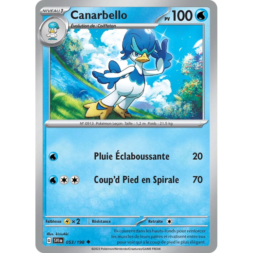 Canarbello (Brillante) de Pokémon Écarlate et Violet 053/198