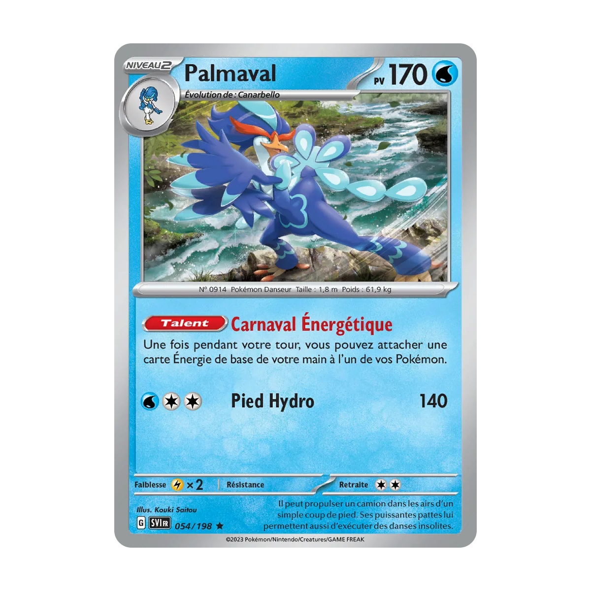 Carte Palmaval Rare (Brillante) de Pokémon Écarlate et Violet 054/198
