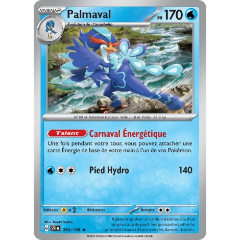 Carte Palmaval Rare (Brillante) de Pokémon Écarlate et Violet 054/198