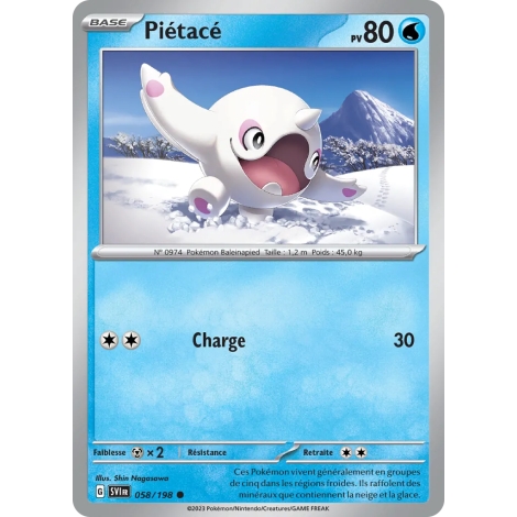 Carte Piétacé - Commune (Brillante) de Pokémon Écarlate et Violet 058/198