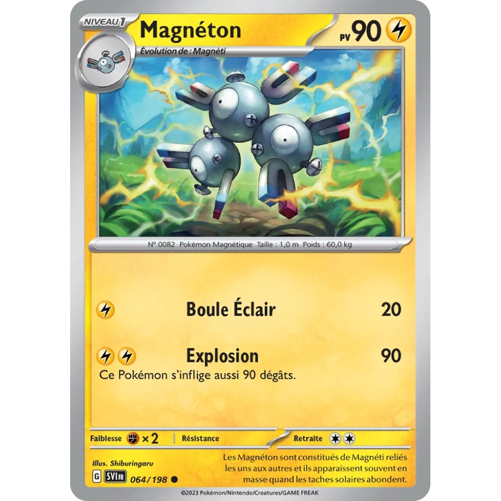 Magnéton - Commune (Brillante) de Pokémon Écarlate et Violet 064/198