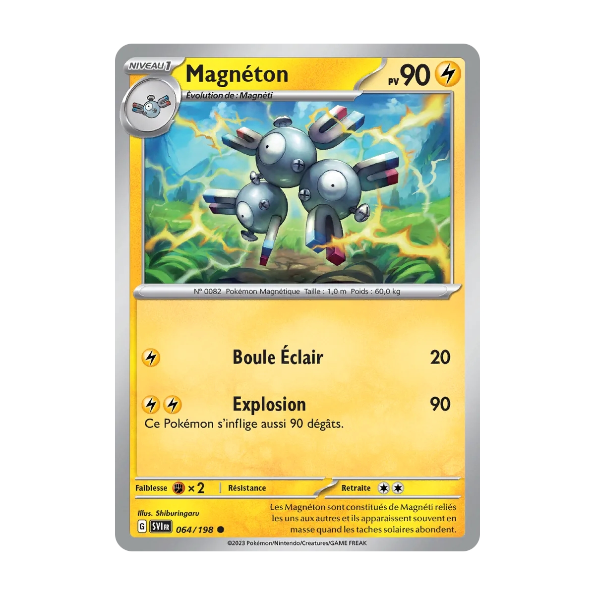 Magnéton - Commune (Brillante) de Pokémon Écarlate et Violet 064/198