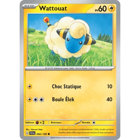 Wattouat - Commune (Brillante) de Pokémon Écarlate et Violet 066/198