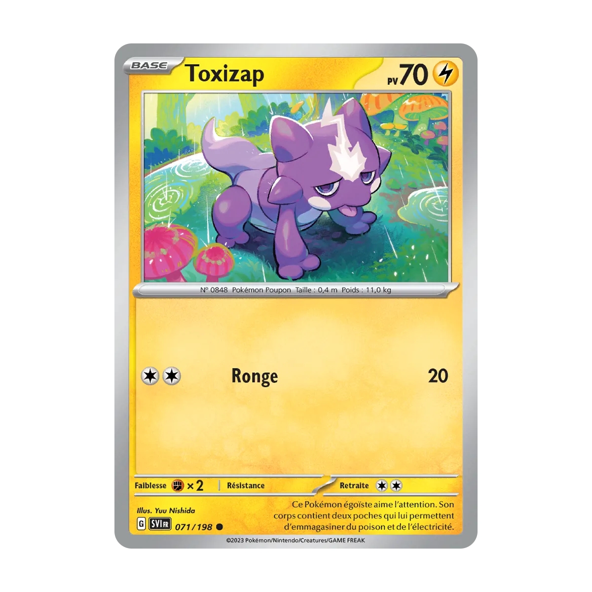 Toxizap - Commune (Brillante) de Pokémon Écarlate et Violet 071/198