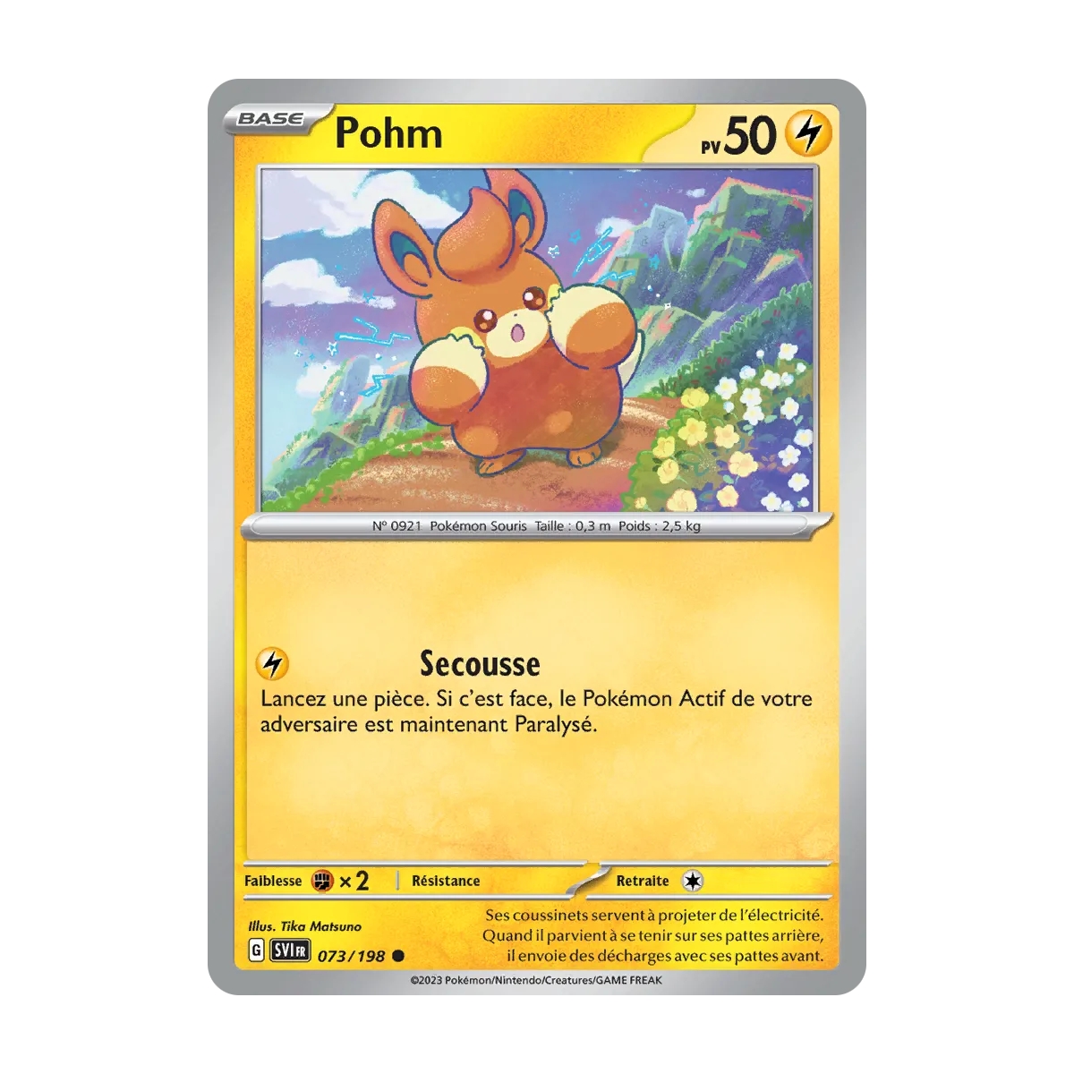Carte Pohm - Commune (Brillante) de Pokémon Écarlate et Violet 073/198
