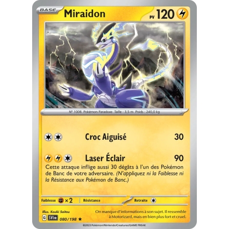 Miraidon 080/198 Brillante de l'extension Pokémon Écarlate et Violet