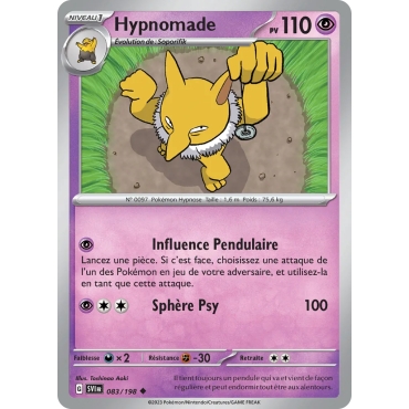 Carte Hypnomade - Peu commune (Brillante) de Pokémon Écarlate et Violet 083/198