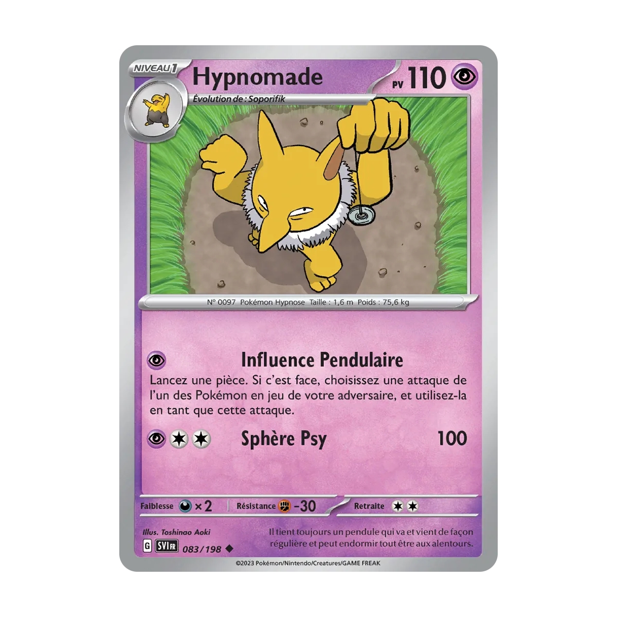 Carte Hypnomade - Peu commune (Brillante) de Pokémon Écarlate et Violet 083/198
