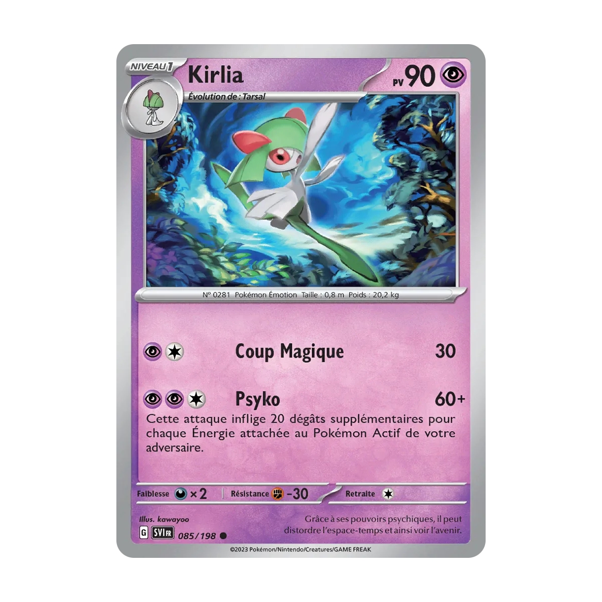 Kirlia - Commune (Brillante) de Pokémon Écarlate et Violet 085/198