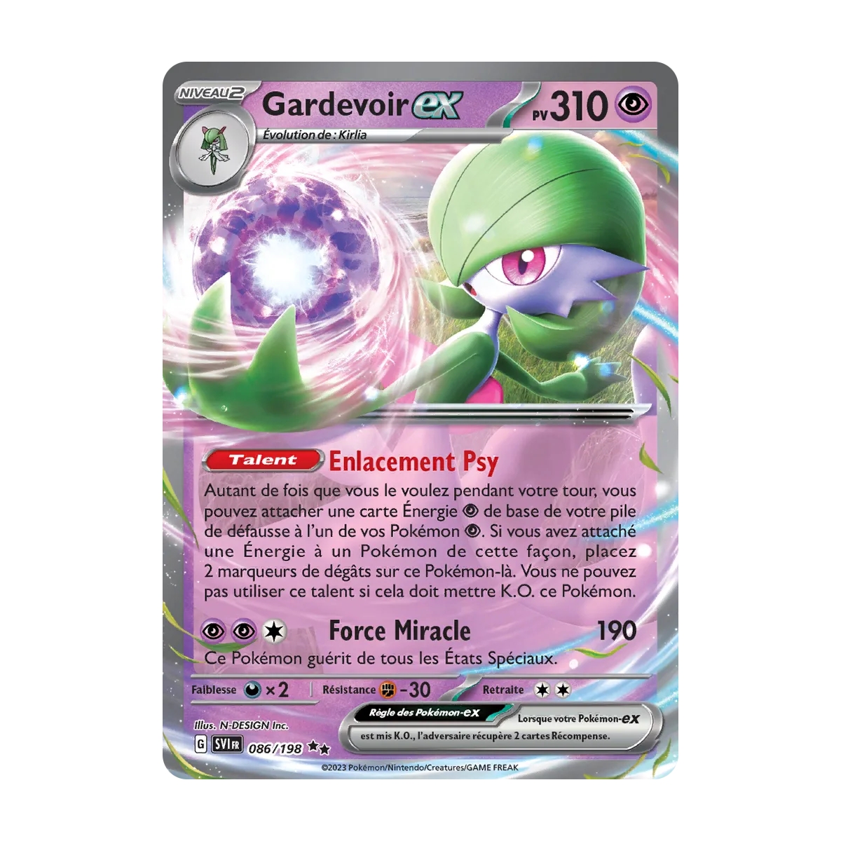 Gardevoir 086/198 : Joyau Double rare Écarlate et Violet