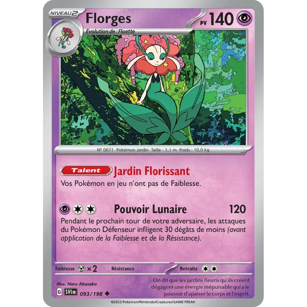 Florges 093/198 : Joyau Peu commune (Brillante) de l'extension Pokémon Écarlate et Violet