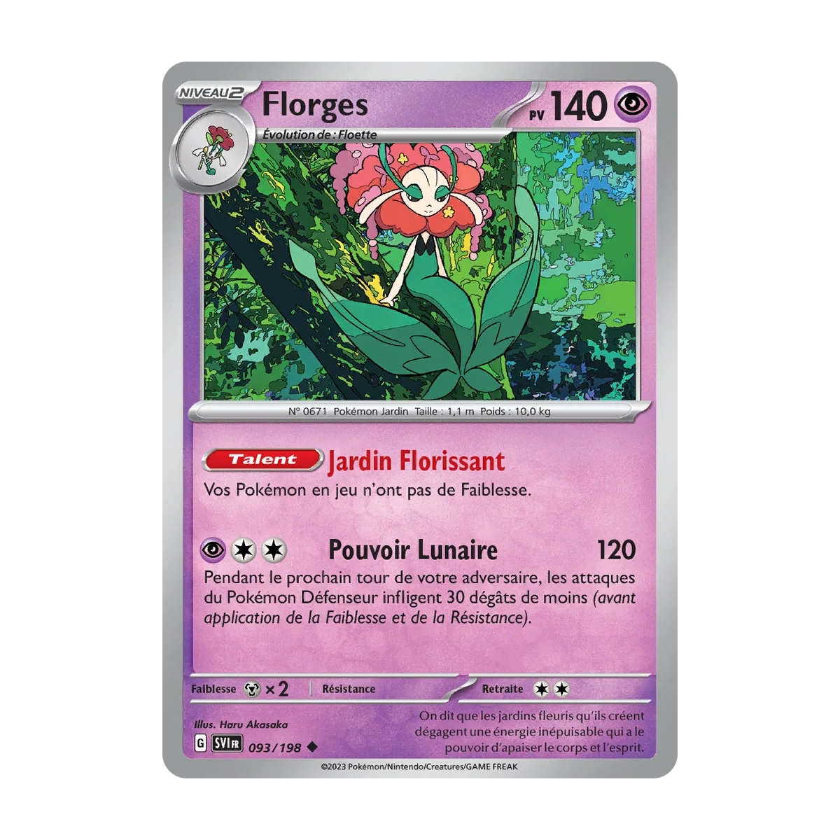 Florges 093/198 : Joyau Peu commune (Brillante) de l'extension Pokémon Écarlate et Violet