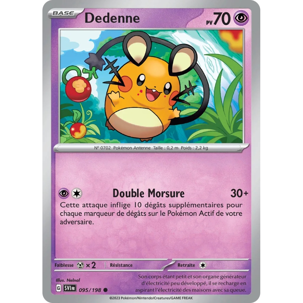 Dedenne - Commune (Brillante) de Pokémon Écarlate et Violet 095/198