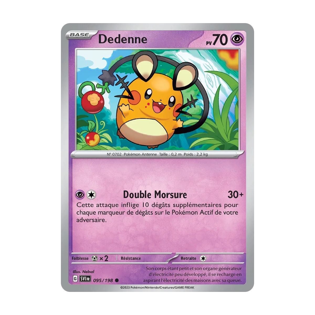 Dedenne - Commune (Brillante) de Pokémon Écarlate et Violet 095/198