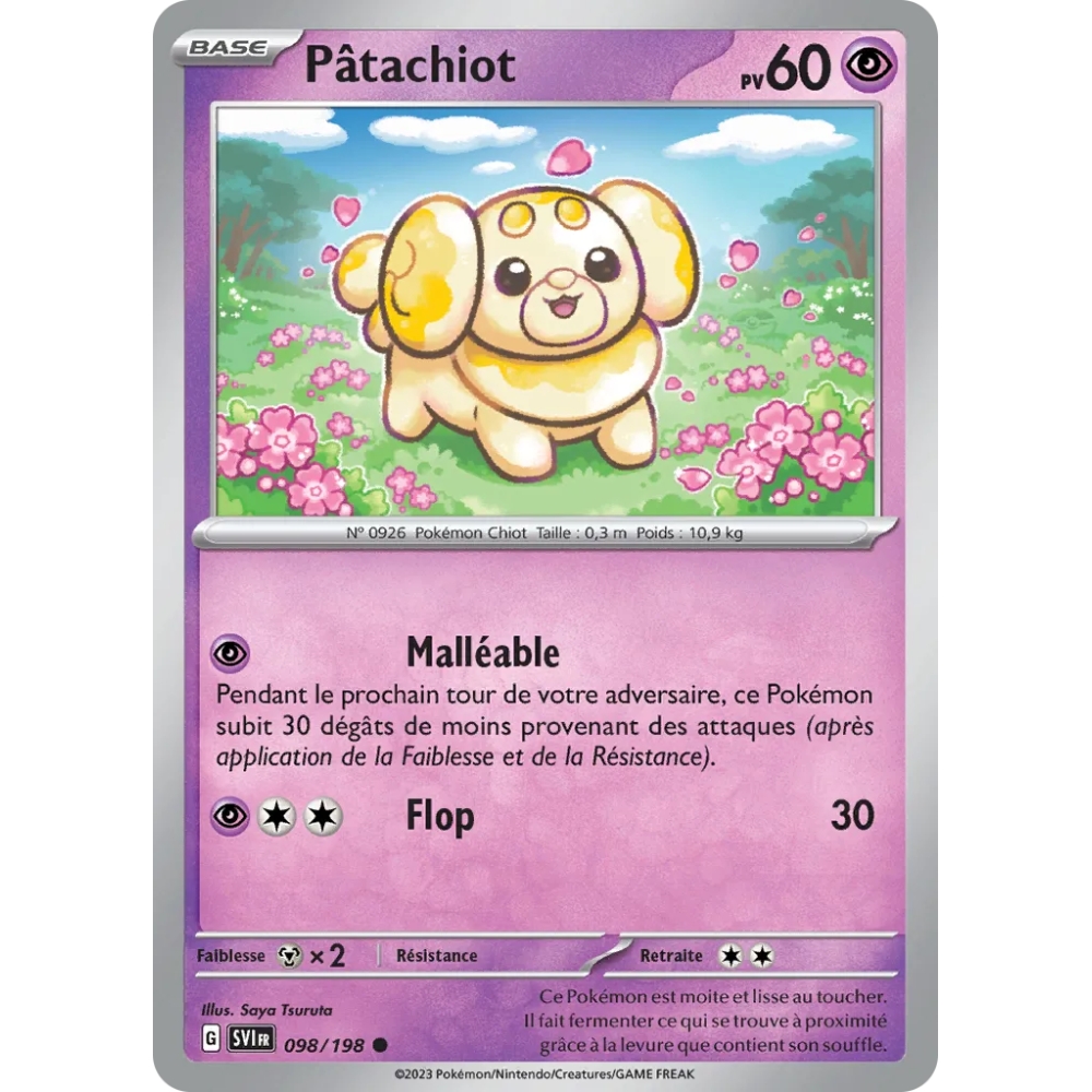 Pâtachiot 098/198 : Joyau Commune (Brillante) de l'extension Pokémon Écarlate et Violet