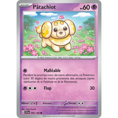 Pâtachiot 098/198 : Joyau Commune (Brillante) de l'extension Pokémon Écarlate et Violet