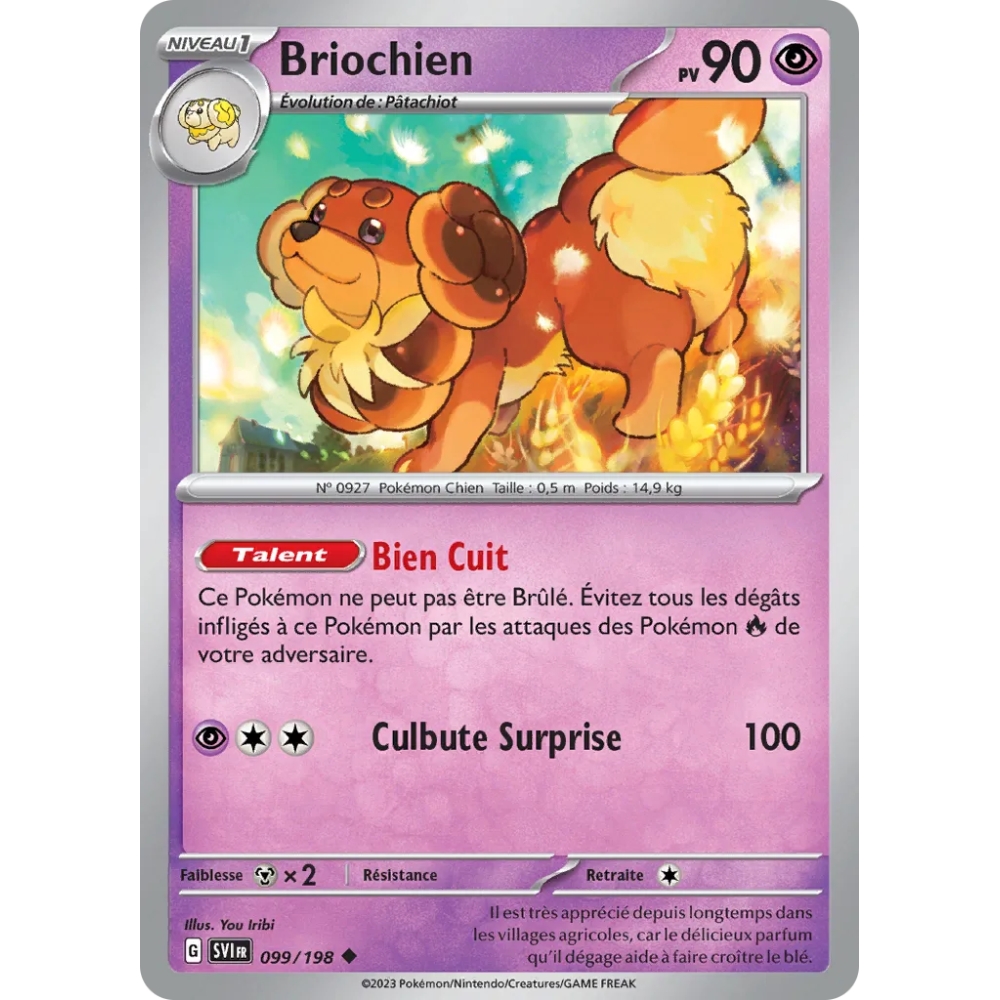 Carte Briochien - Peu commune (Brillante) de Pokémon Écarlate et Violet 099/198