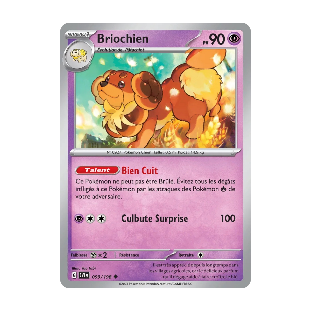 Carte Briochien - Peu commune (Brillante) de Pokémon Écarlate et Violet 099/198