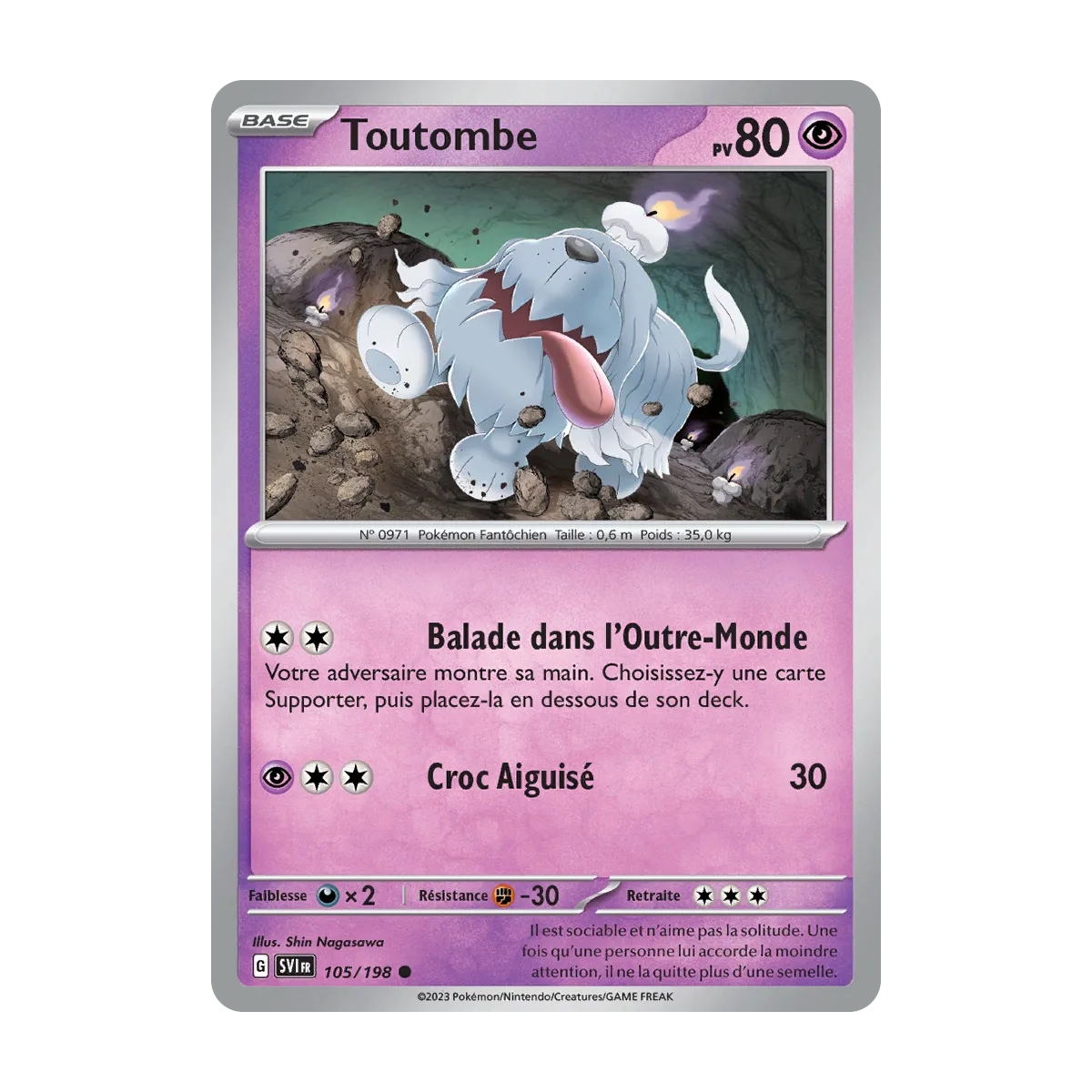 Toutombe 105/198 (Brillante) Pokémon Écarlate et Violet