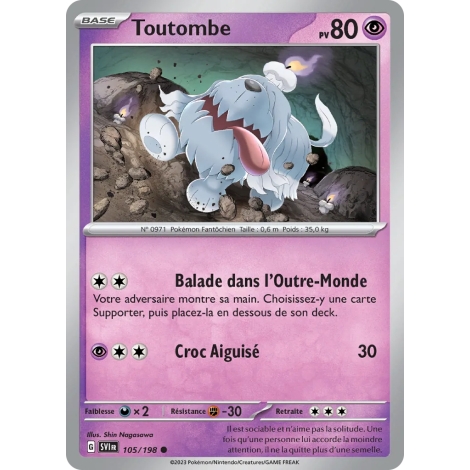 Toutombe 105/198 (Brillante) Pokémon Écarlate et Violet