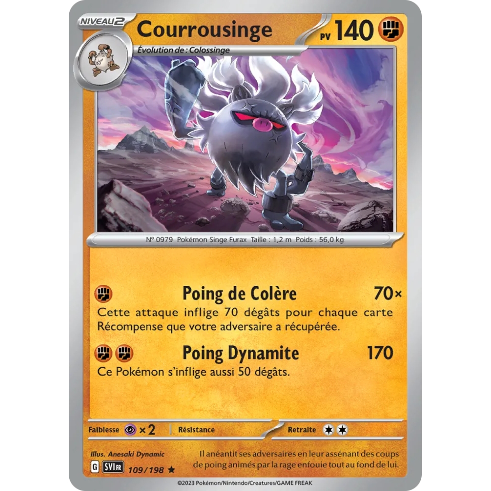 Courrousinge - Rare (Brillante) de Pokémon Écarlate et Violet 109/198