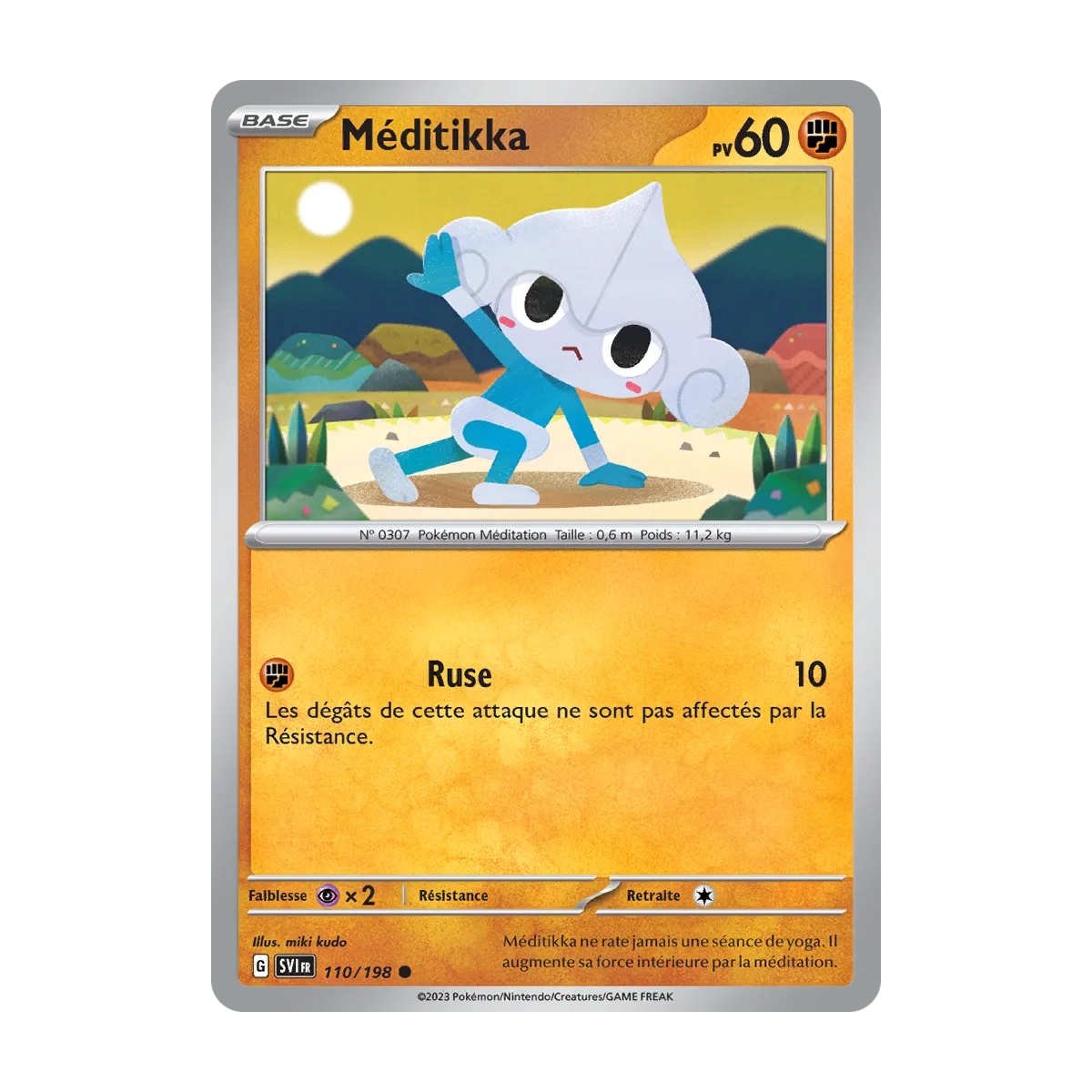 Méditikka - Commune (Brillante) de Pokémon Écarlate et Violet 110/198