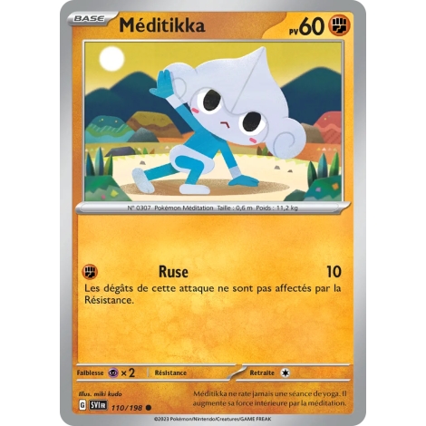 Méditikka - Commune (Brillante) de Pokémon Écarlate et Violet 110/198