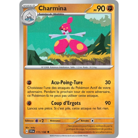 Charmina 111/198 : Joyau Peu commune (Brillante) de l'extension Pokémon Écarlate et Violet