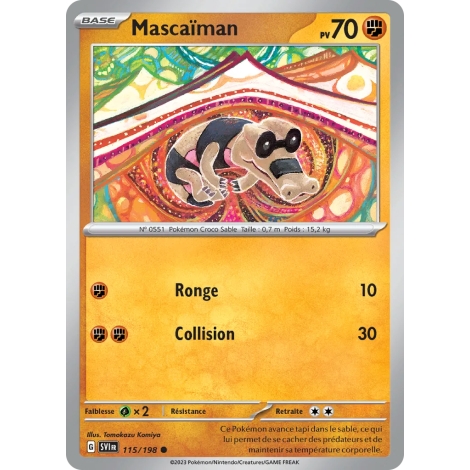 Carte Mascaïman - Commune (Brillante) de Pokémon Écarlate et Violet 115/198