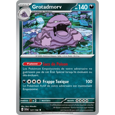 Carte Grotadmorv - Peu commune (Brillante) de Pokémon Écarlate et Violet 127/198