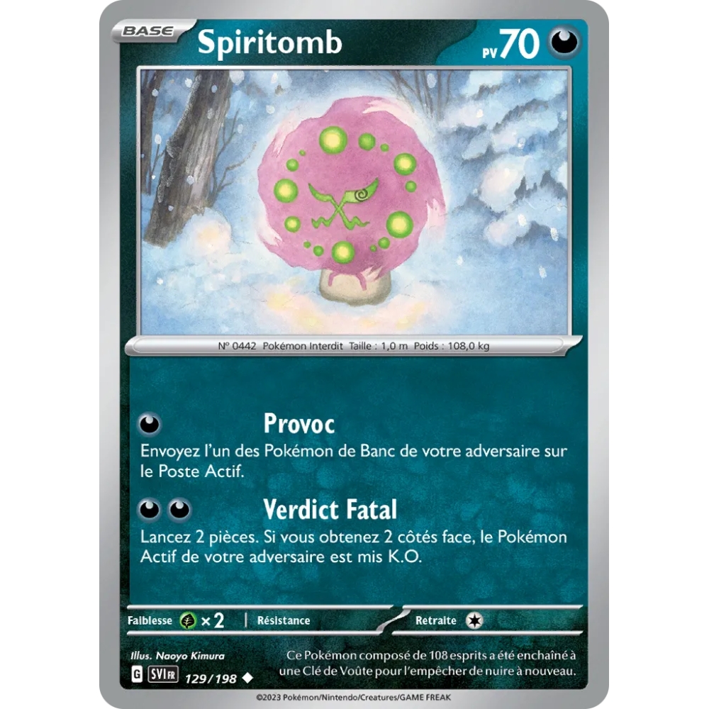 Spiritomb 129/198 (Brillante) Pokémon Écarlate et Violet