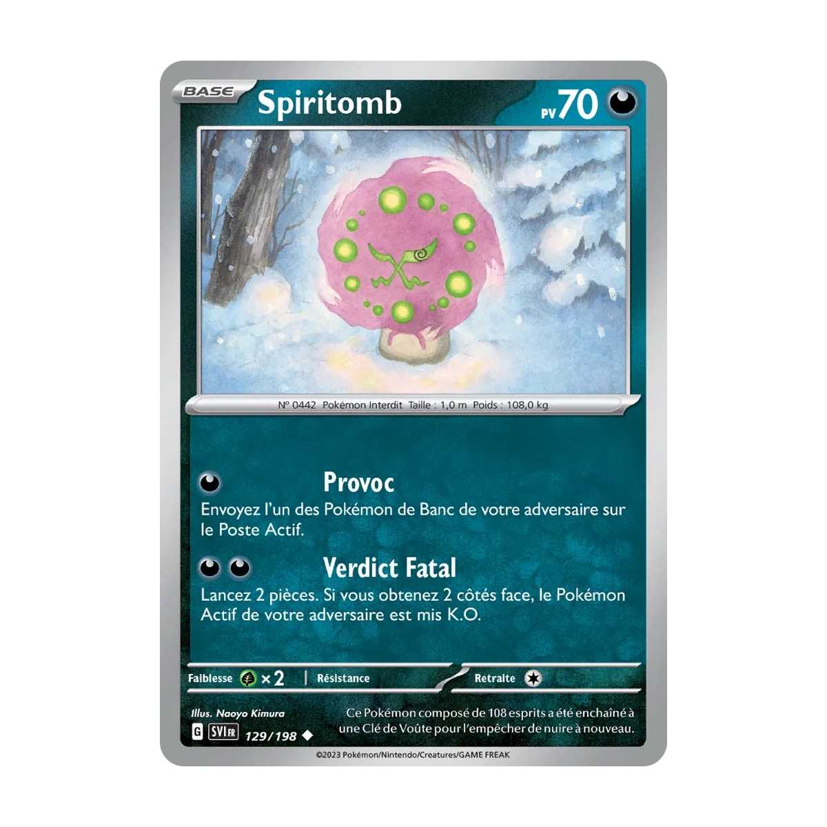 Spiritomb 129/198 (Brillante) Pokémon Écarlate et Violet